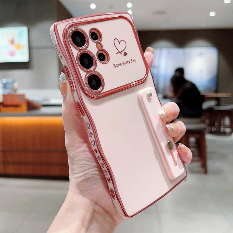 New Wave Heart Design  Phone Cover Girly Universal Camera Protector Shockproof Cases for S25/S24/S23/S22 HN8