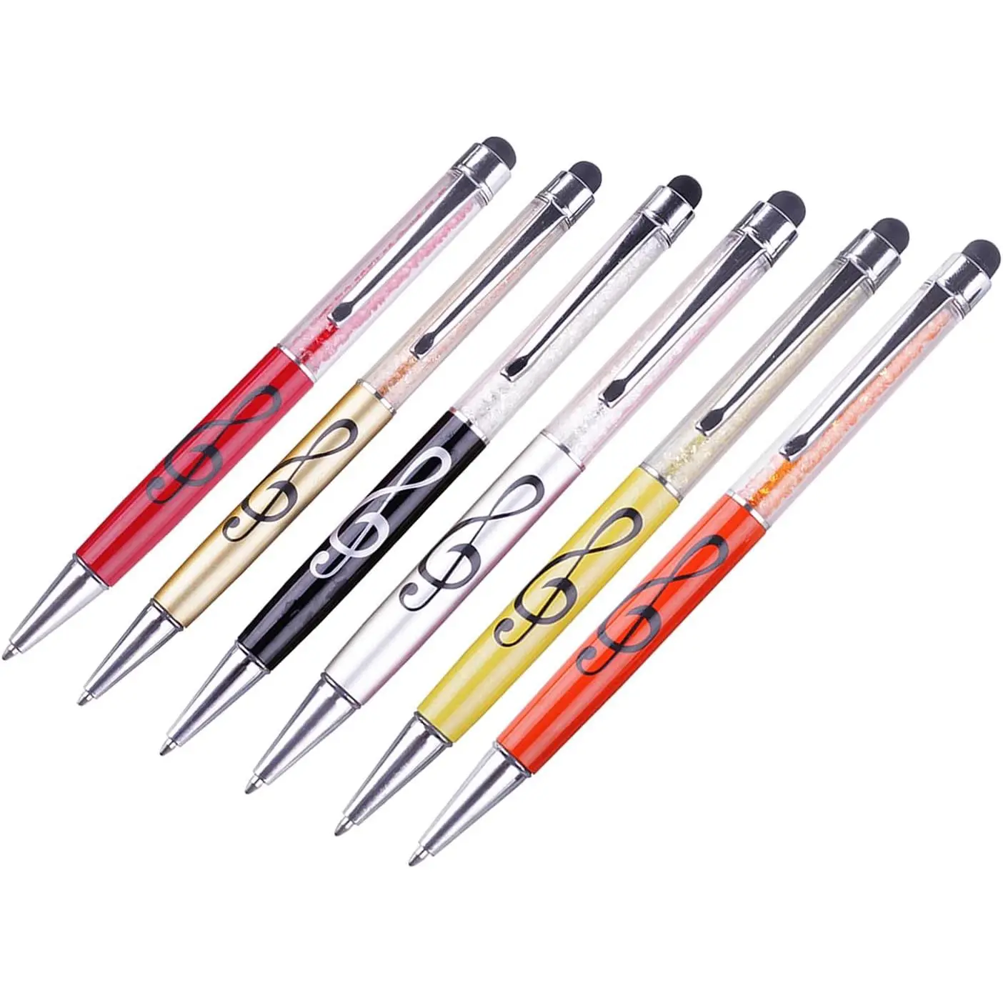 Stylus Pen,6 Pack  Note Pens,with 6 Pen Refills,  Capacitive Ballpoint Pen,for iPad,,Laptops,Kindle,, Capacitive  Screens,Office,School Stationery Supplie