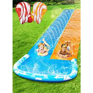 22.5ft Water Slides and 2 Bodyboards, Lawn Water Slide Summer Slip Waterslides Water Toy with Build in Sprinkler for Backyard Outdoor Water Fun for Kidsfidget toys