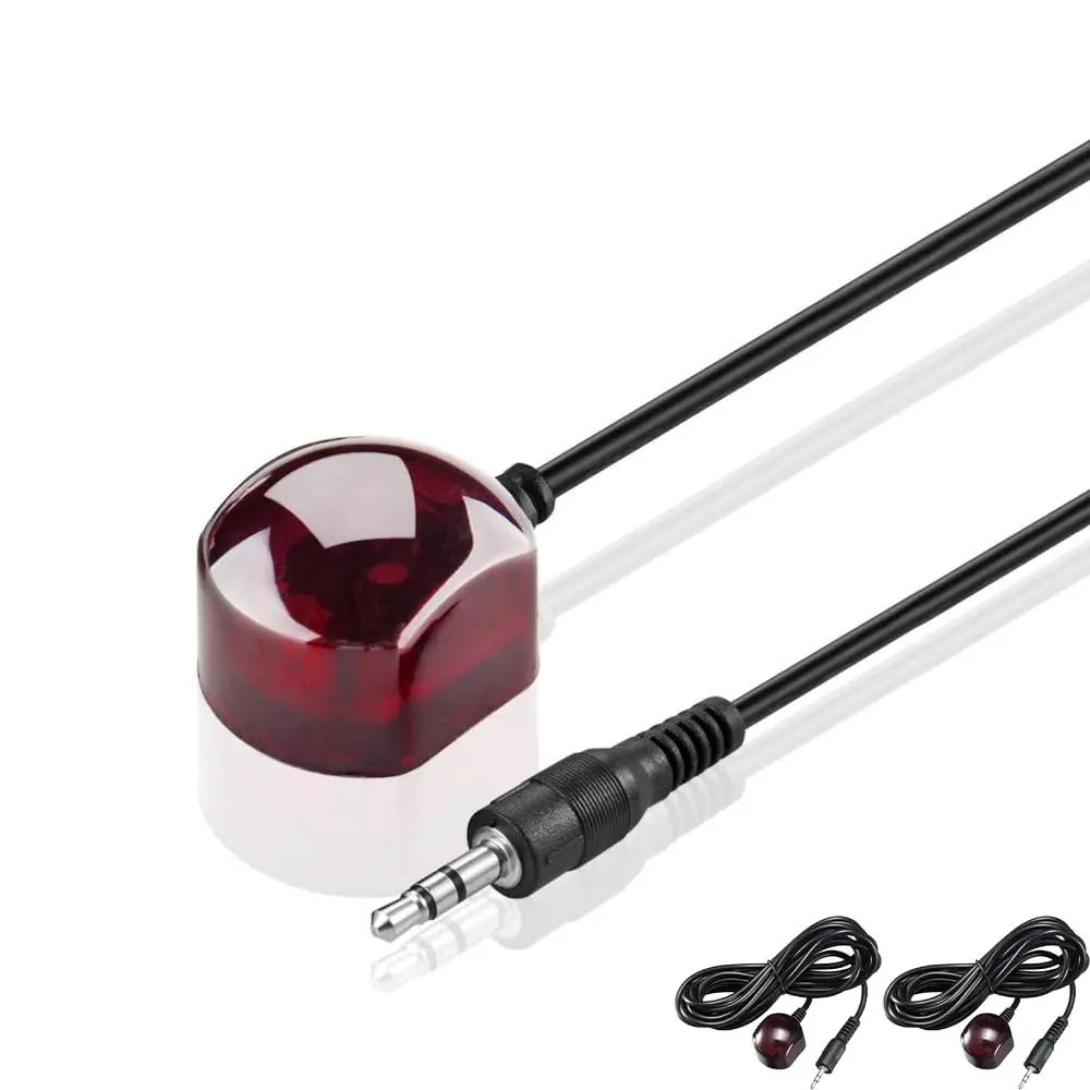 2-Pack 10FT IR Receiver Cable with 3.5mm Jack Plug - Infrared Remote Control Extender Repeater with IR Emitter for Spectrum, Motorola, Arris, Xfinity, Comcast, Verizon FiOS STB, Pad, Port, Device