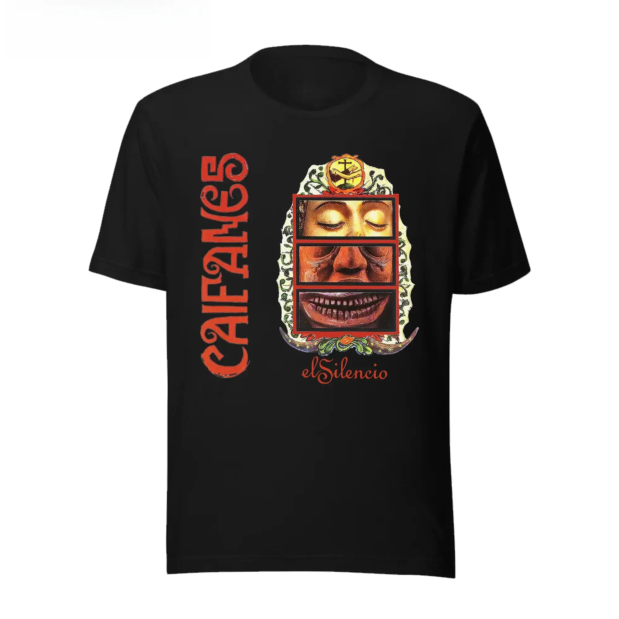 Rock en Español Caifanes El Silencio Long Sleeve Men’s T Shirt, Vintage Latin Rock Band Graphic Tee, Unisex Concert Outfit