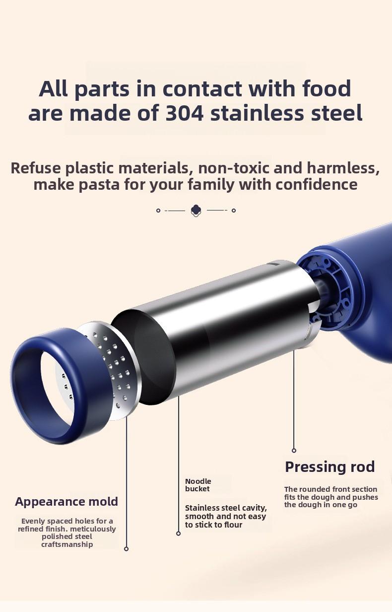 Multifunctional Handheld Noodle Maker Wireless Electric Household 5-Head Noodle Press Portable Rechargeable Kitchen