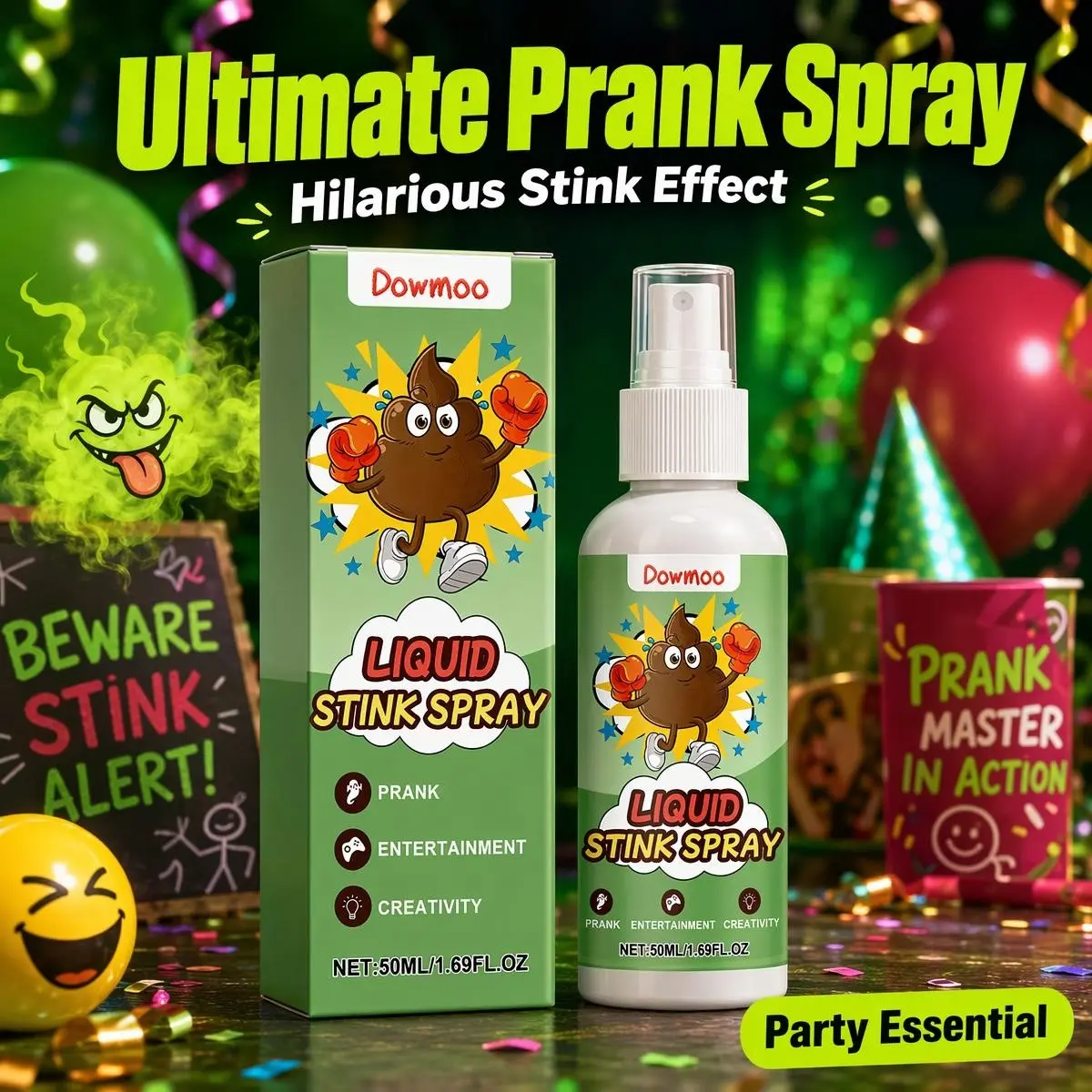 Funny Stink Spray Prank, Realistic Smell Joke Toy, Easy Funny Effect, Party Team Building Holiday Interaction Prank Fun Stress Relief Entertainment Tool, Prank Gifts