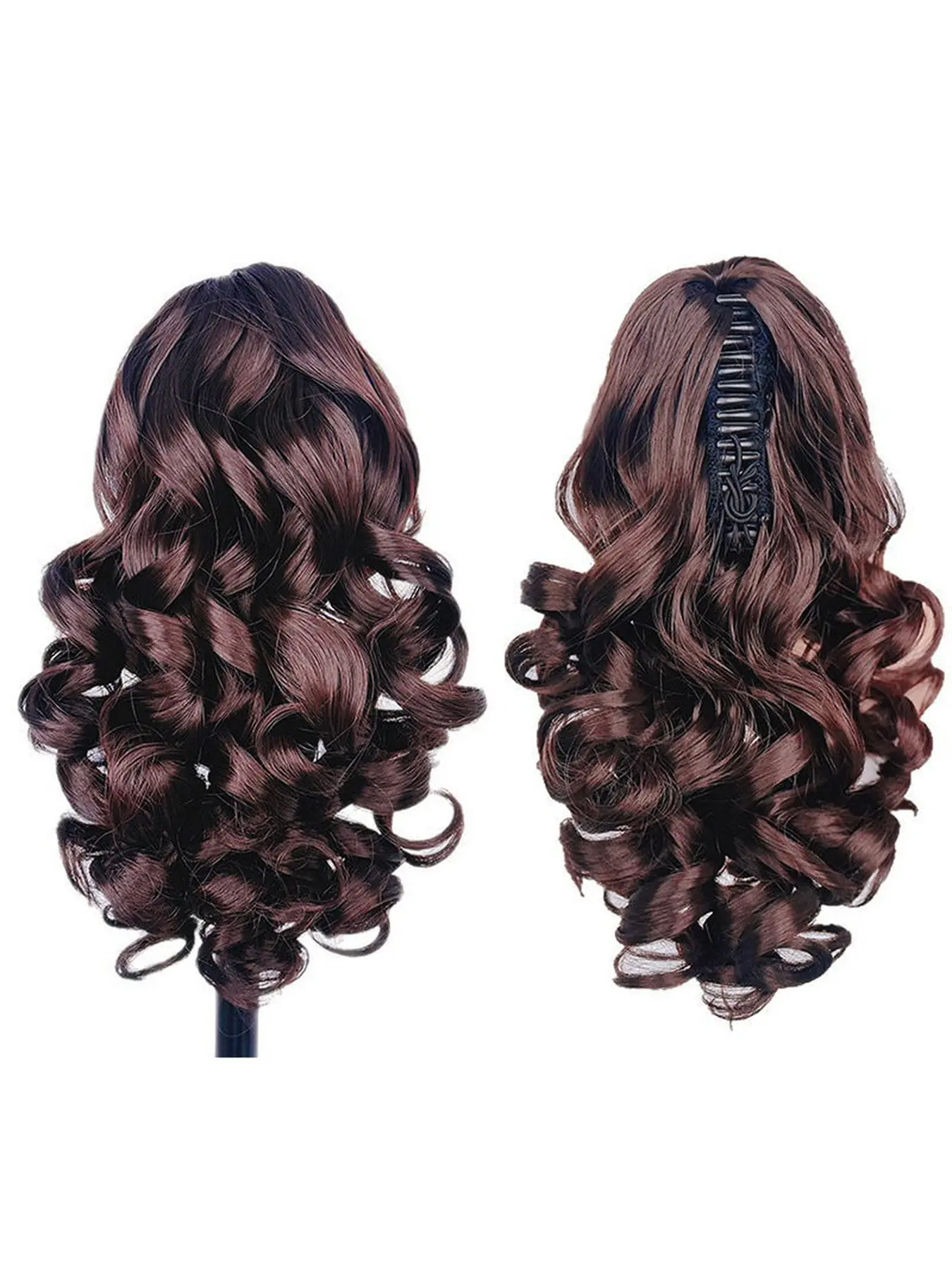 Claw Clip Wavy Ponytail Extension Body Wave Extensions Heat Resistant Synthetic Hair Natural Looking High Ponytail for Women