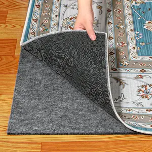 Rug Pad 9x12 Ft, Under Area Carpet Padding, Non Slip Felt Rug Pads for Hardwood Floors, Protective Underlay Keeps Rugs in Place Without Wrinkles