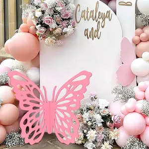 19" Wooden Butterfly Decor,  Flying Butterflies for Centerpieces, Butterfly  Shower Party Decorations, Mariposas Grandes para Decoracion Birthday Wedding()