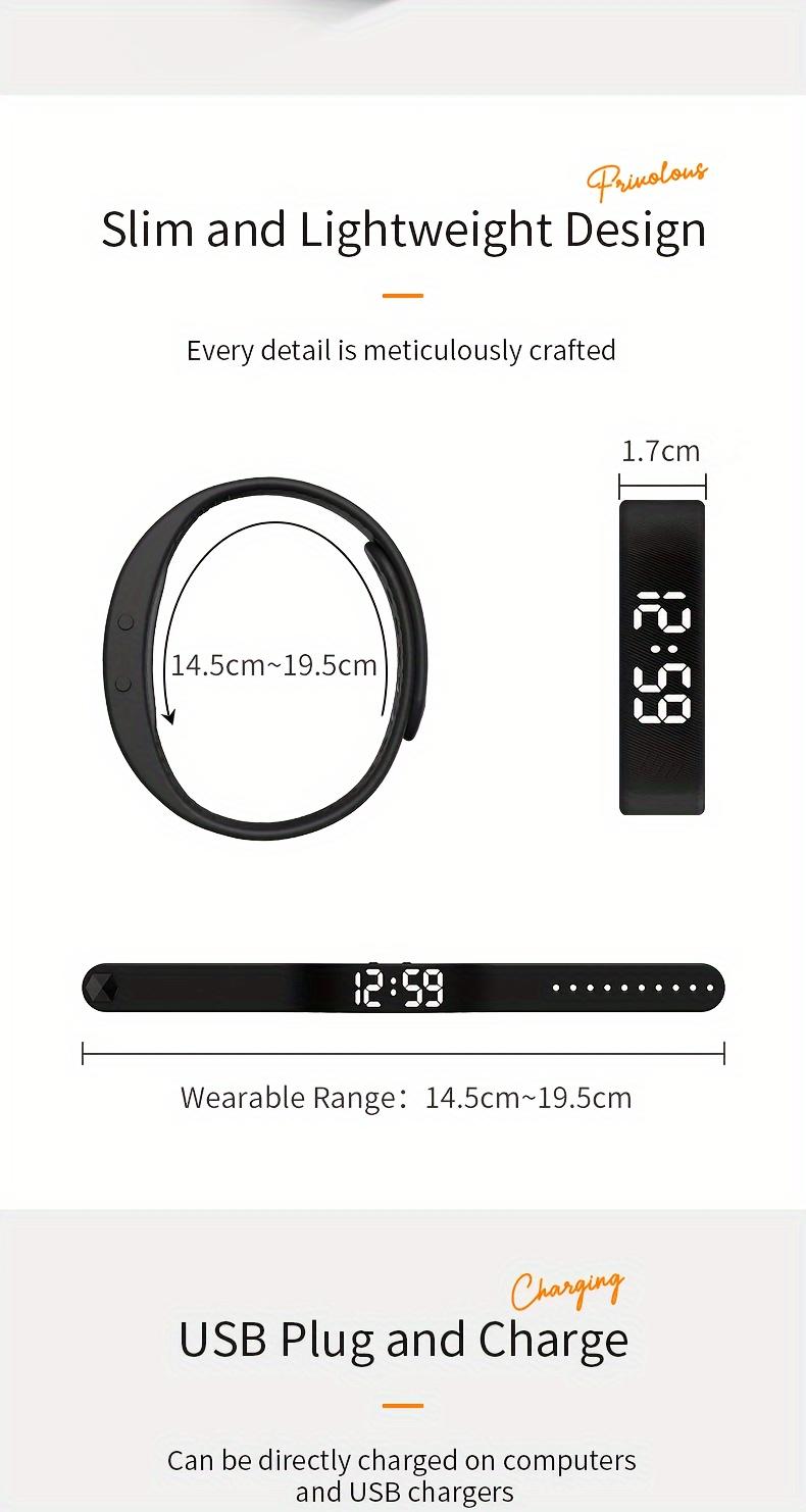 New multi-functional, simple and fashionable electronic watch, alarm clock, pedometer, timer, luminous, fashionable sports multi-functional wristwatch, holiday gift, suitable for any scene - a wristband is included as a gift