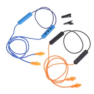 Imitation Labor Protection flash Ear Plugs Wired Bluetooth Headset For Work Noise Suppression Hearing Protection sale mp3 card support