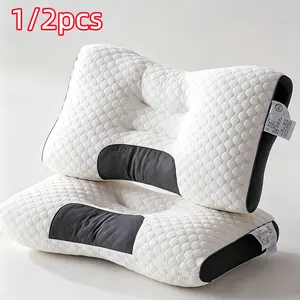 Hotel Series Pillow Set, Medium Feel, Polyester Fill, Soft Support for Back, Abdominal, Side Sleepers, King Size, 29x18 Inches, 1/2 Pack
