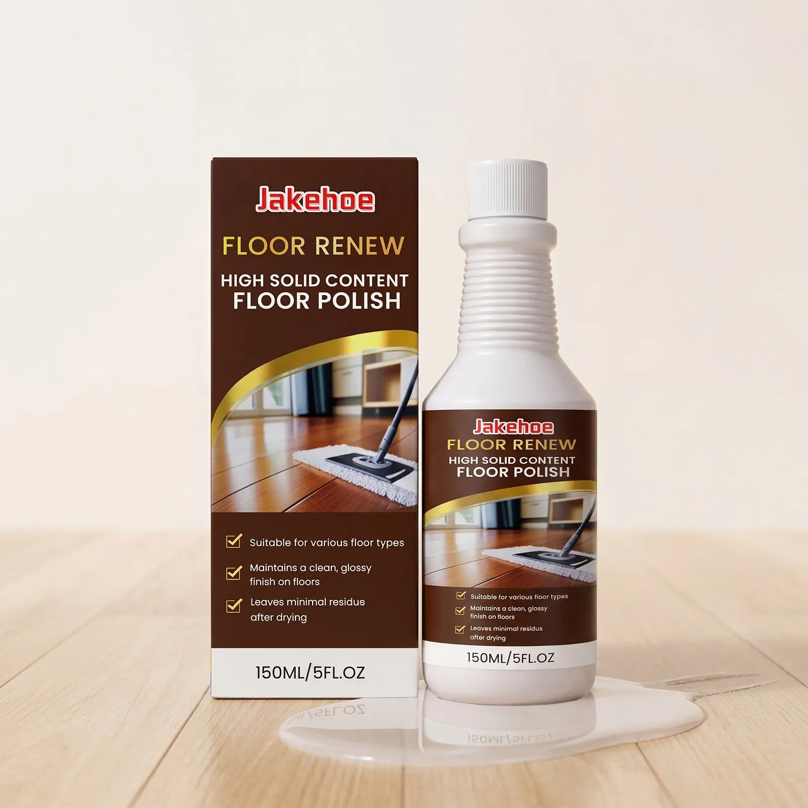 Floor Polisher Cleaner, Daily Home Use, Convenient Dirt Removal, Floor Brightening Agent, Easy Cleaning Solution, Household Essential, Cleaning Liquid