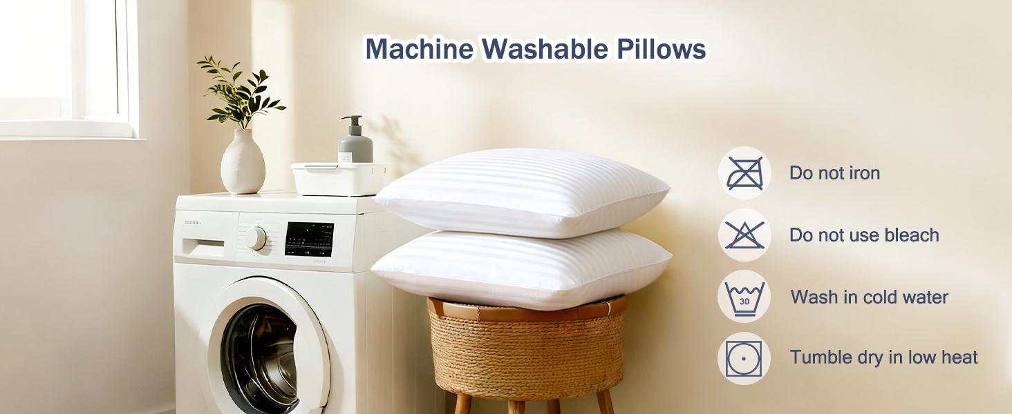 King Size Pillows Set of 4 Bed Pillow for Sleeping King Pillows 4 Pack for Back, Stomach or Side Sleepers Soft and Supportive Washable Pillow for Bedroom