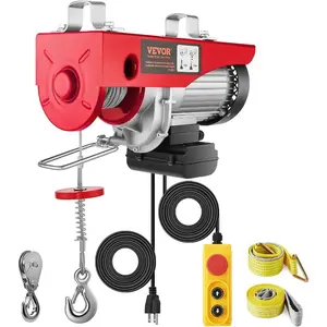 VEVOR 2200lbs Electric Hoist w/14ft Wired Remote Control, 110v Electric Hoist with 40ft Single Cable Lifting Height, for Garage Warehouse Factory Control for Garage, Shop, Hotel, Home