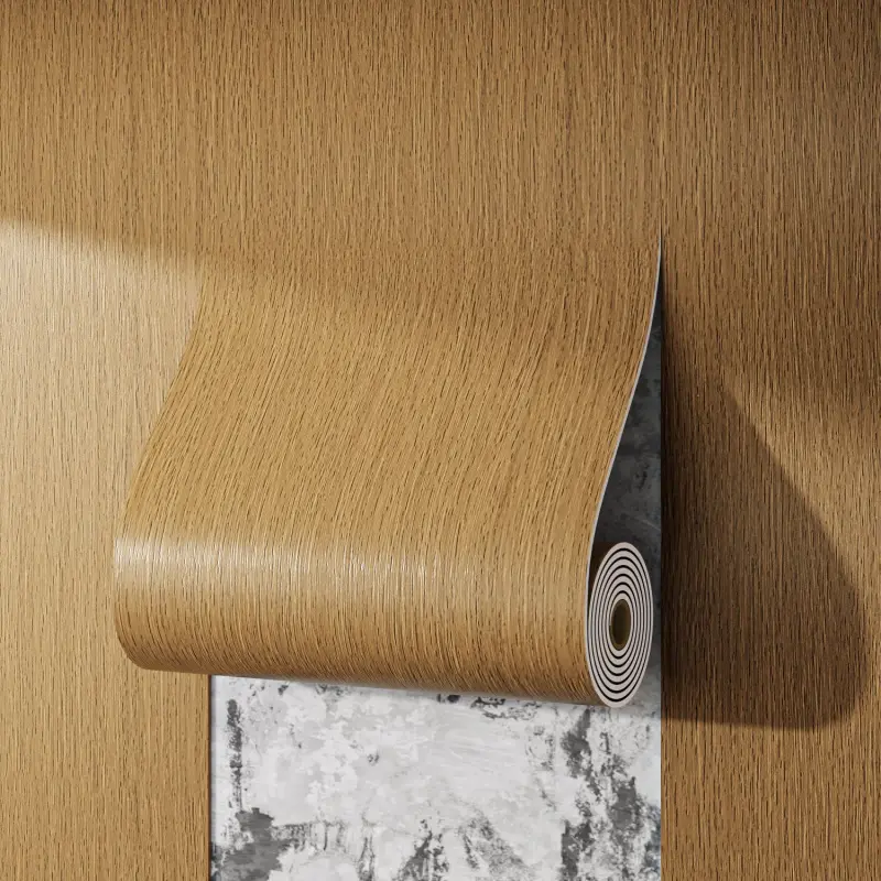 Living Room Bedroom Kitchen Balcony Universal, 40x500cm Self-Adhesive Waterproof Wood Grain Vinyl Veneer Panel, Thickened Faux Wood, One Sticker Multi-Use.
