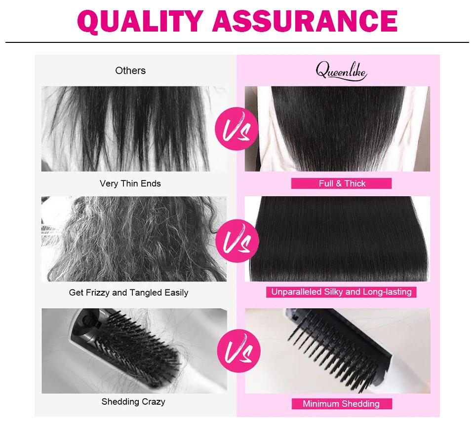 Queenlike 15A Super Double Drawn Vietnamese Raw Bone Straight Human Hair Bundles 20 22 24 inch Top Bundles Human Hair Extensions