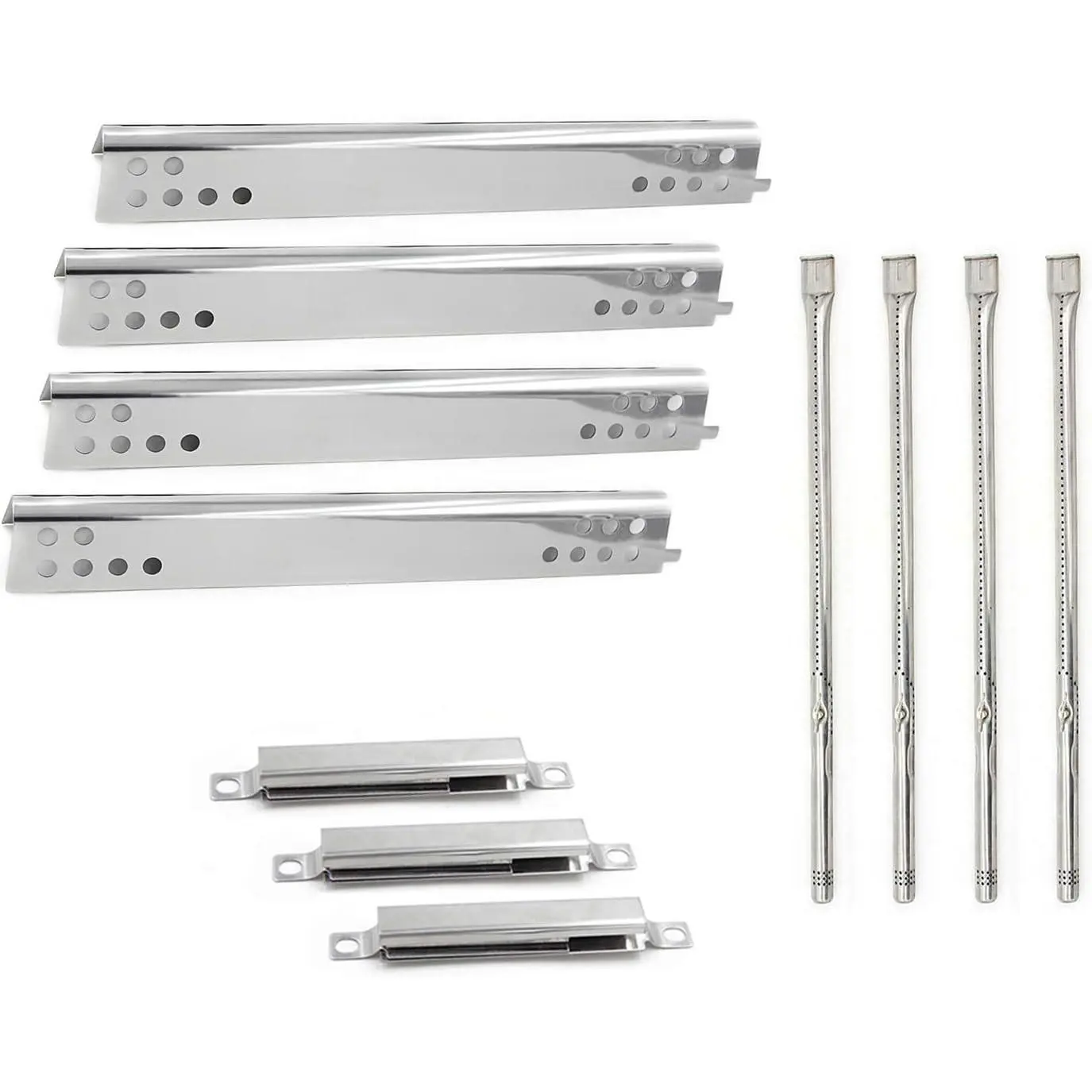 Replacement Parts for Charbroil 4 Burner Grill 463446015, 466446015, 463446016, 463446017, 463447018 Models, Propane Burners,Heat Plates and Adjustable Crossover Tubes