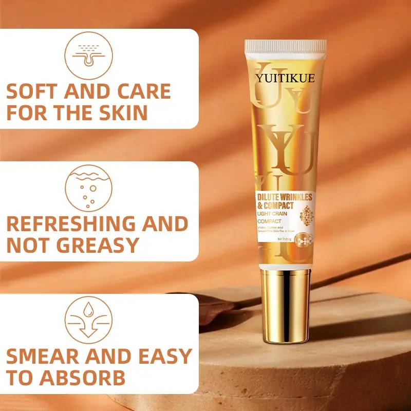Yuitikue Eye Cream with Caffeine and Collagen, Brightening Dark Circles, Firming Skin, 20g, Eye Care Product