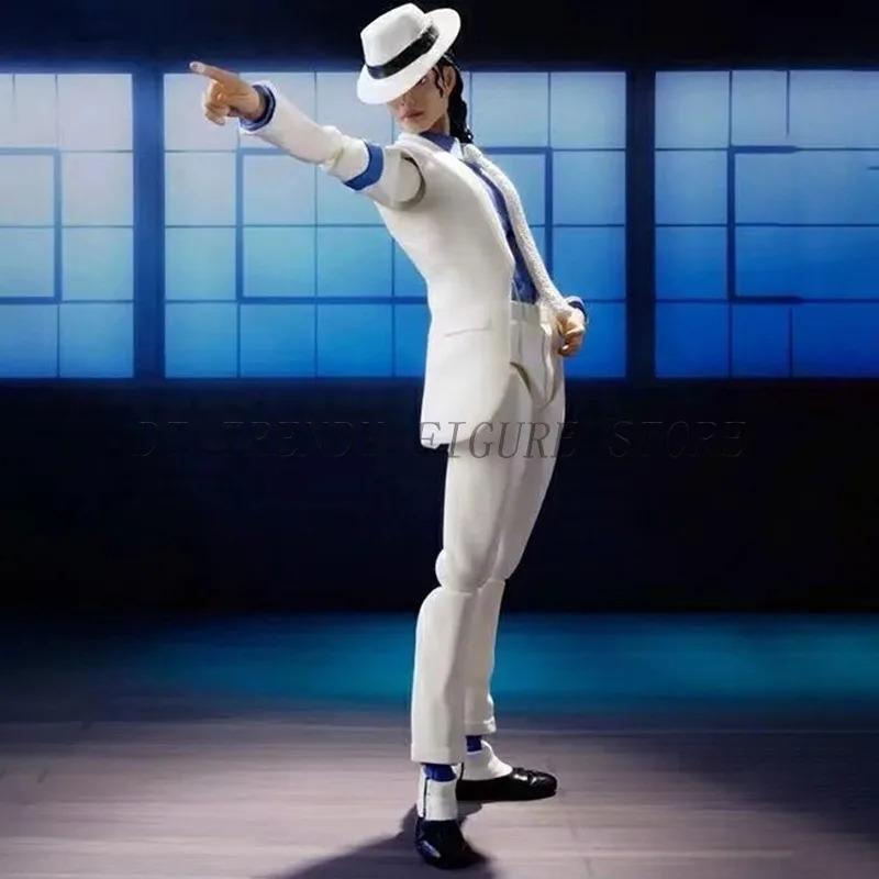 14cm SHF Michael Jackson Action Figure Smooth Criminal Moonwalk PVC MovableMichael Jackson Collection Model Ornament Toys Gifts