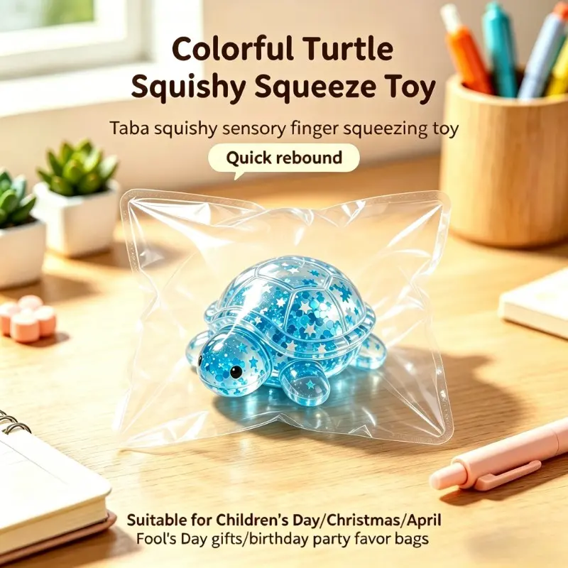 Turtle Stress Relief Toy, High-Quality Slow-Return Squeeze Fun, Office Party Gift, Desktop Decor, Pet Toy, Christmas Halloween Birthday Present