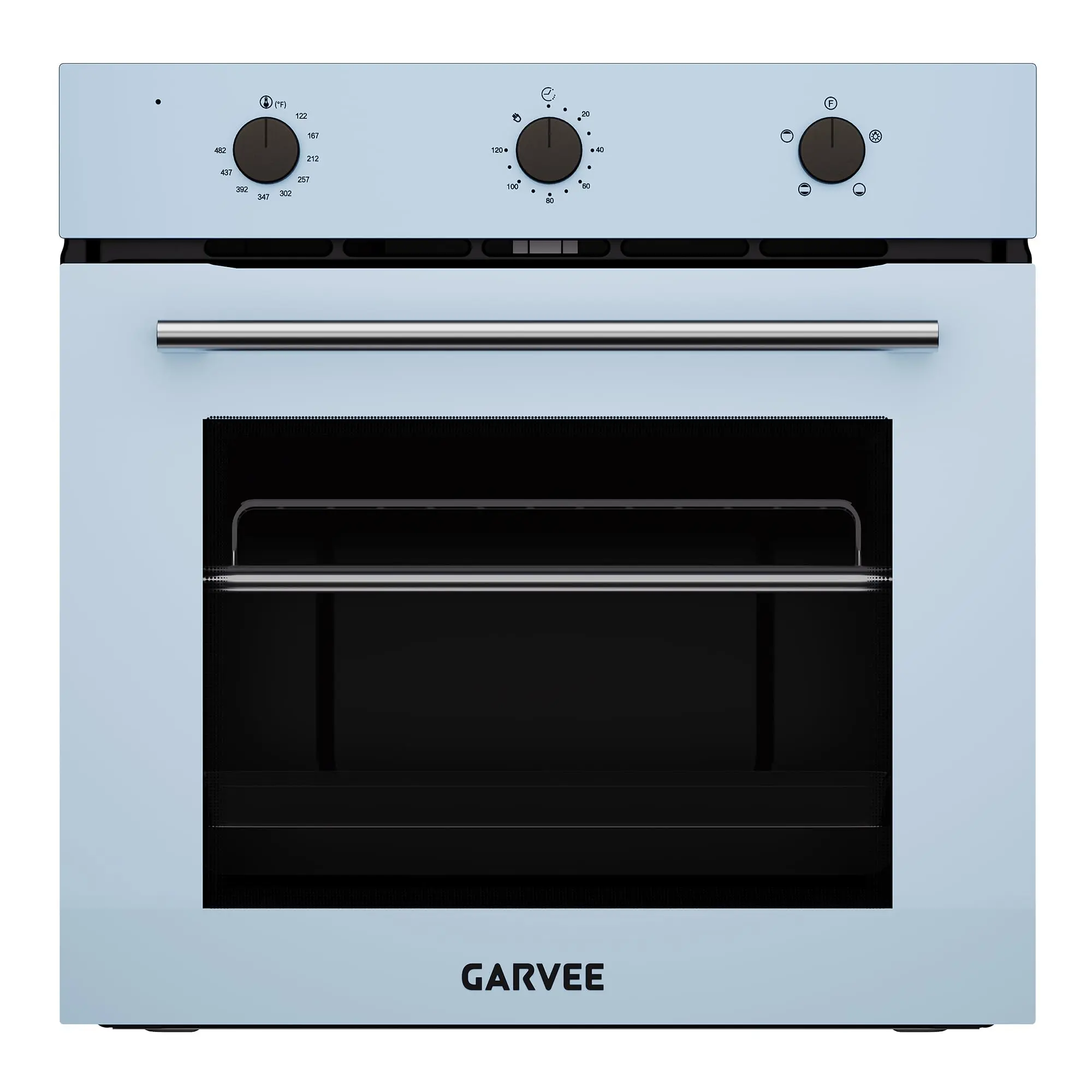 Standard 24 Inch Built-in Electric Wall Oven – Single Black Oven, 2.5 Cu.ft, 8 Cooking Modes, Mechanical Knob, 500°F Detector Probe, Timer, Safety Lock, Easy-Clean Interior – Modern Kitchen Appliance