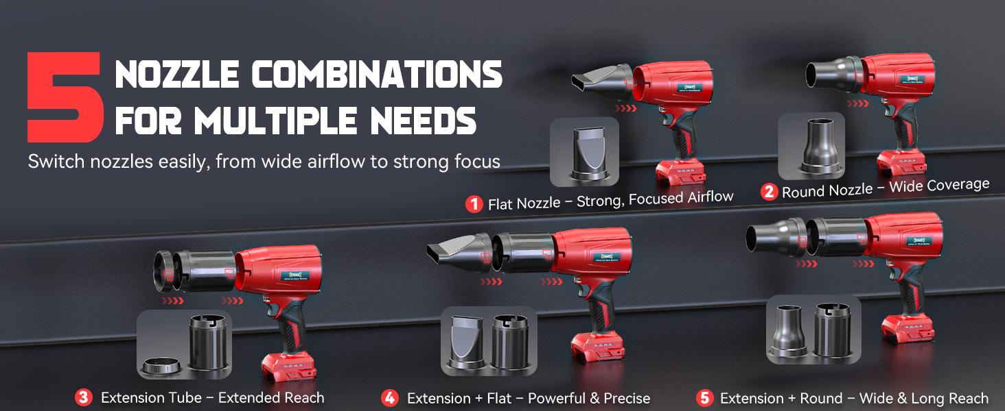 800,000RPM Leaf Blower Compatible with (Tool Only), Brushless Motor, Speed, Lightweight Blower for Car,, (Battery)