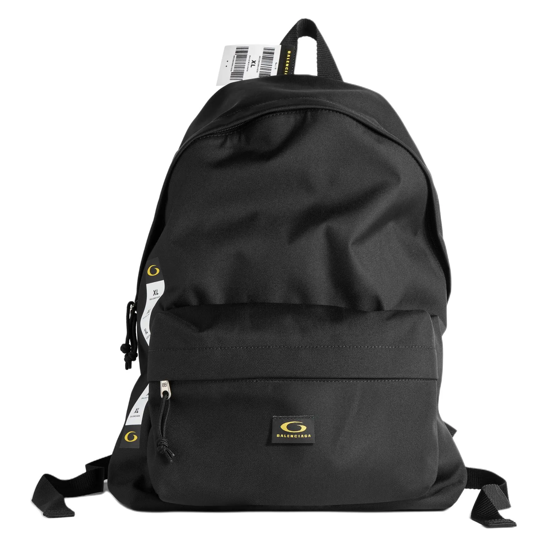 Balenciaga Explorer Nylon Backpack for Men, Logo-Emblazoned, Black