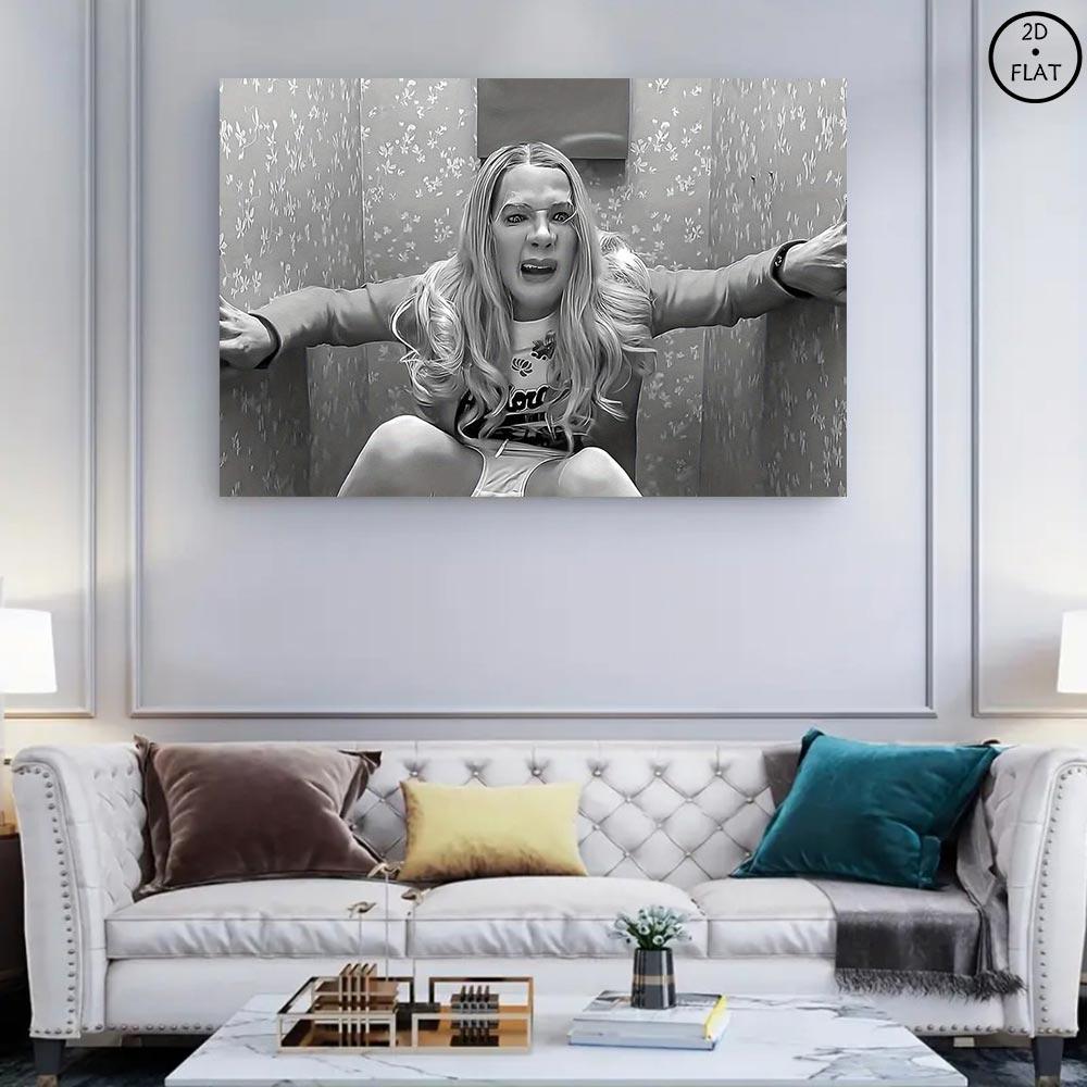 Modern Black and White Comedy Movie Poster Canvas Wall Art with Wooden Frame Vintage Hollywood Glamour Indoor Living Room Dorm Bathroom Decor