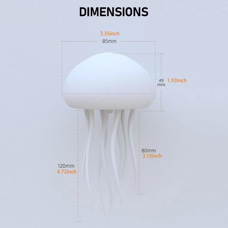 Jellyfish Design LED Lights for Bedroom, Voice-controlled Novelty Desk LED Light, USB Rechargeable RGB Color Changing Desktop Lamp, Cozy Lighting for Home Bedroom Living Room Decor, LED Lights, Modern Nighstand Lamps