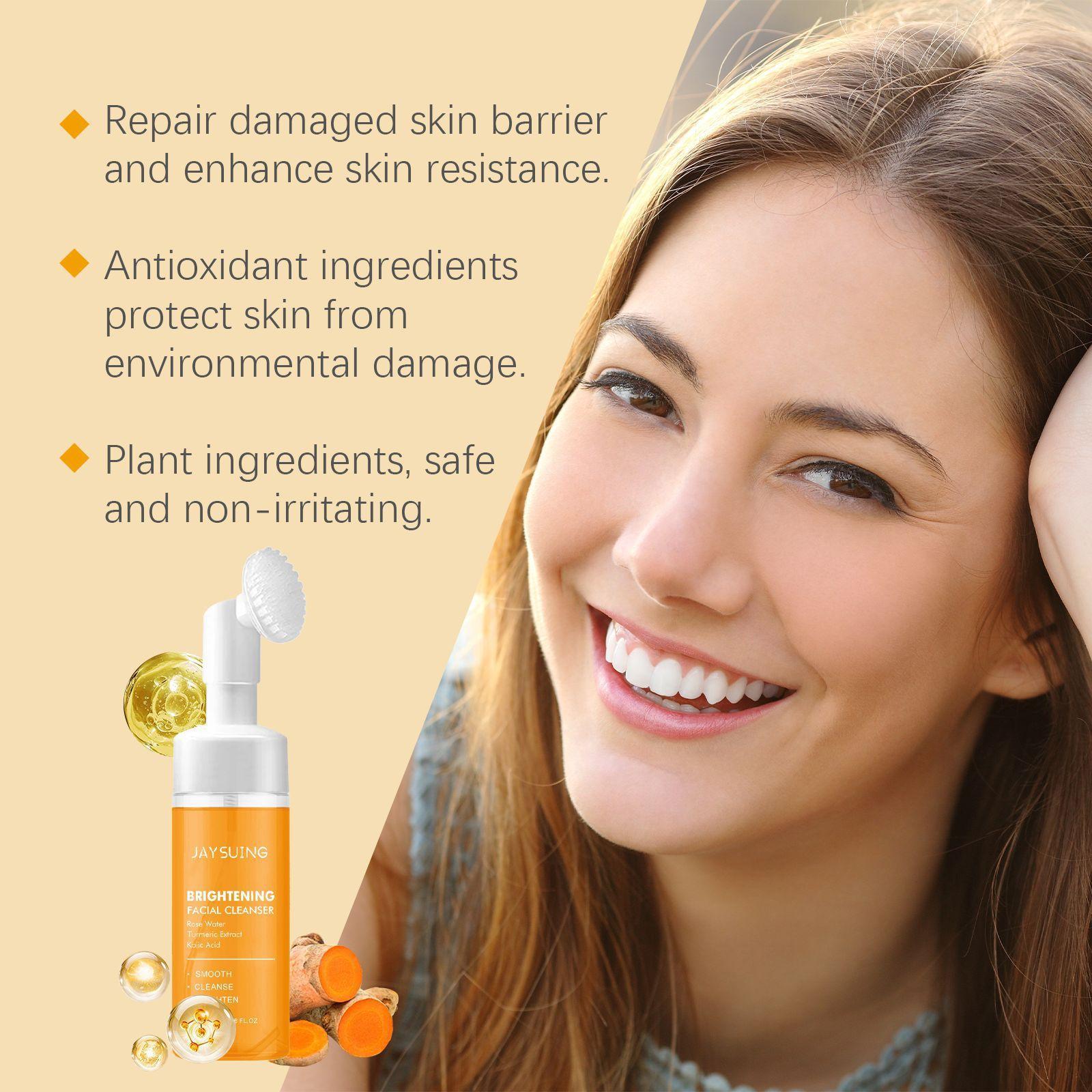 Turmeric Facial Cleanser, 6 Counts/set Gentle Moisturizing Facial Cleanser, Facial Skin Care Product for All Skin Types, Facial Wash