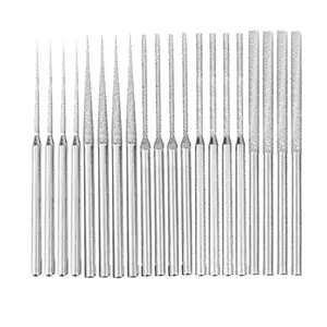 20 count  Mounted Bead Reamer, 5 Different Shapes  Drill Bit, 1/8 Inch Shank  Grinding Tool for Rotary Tool