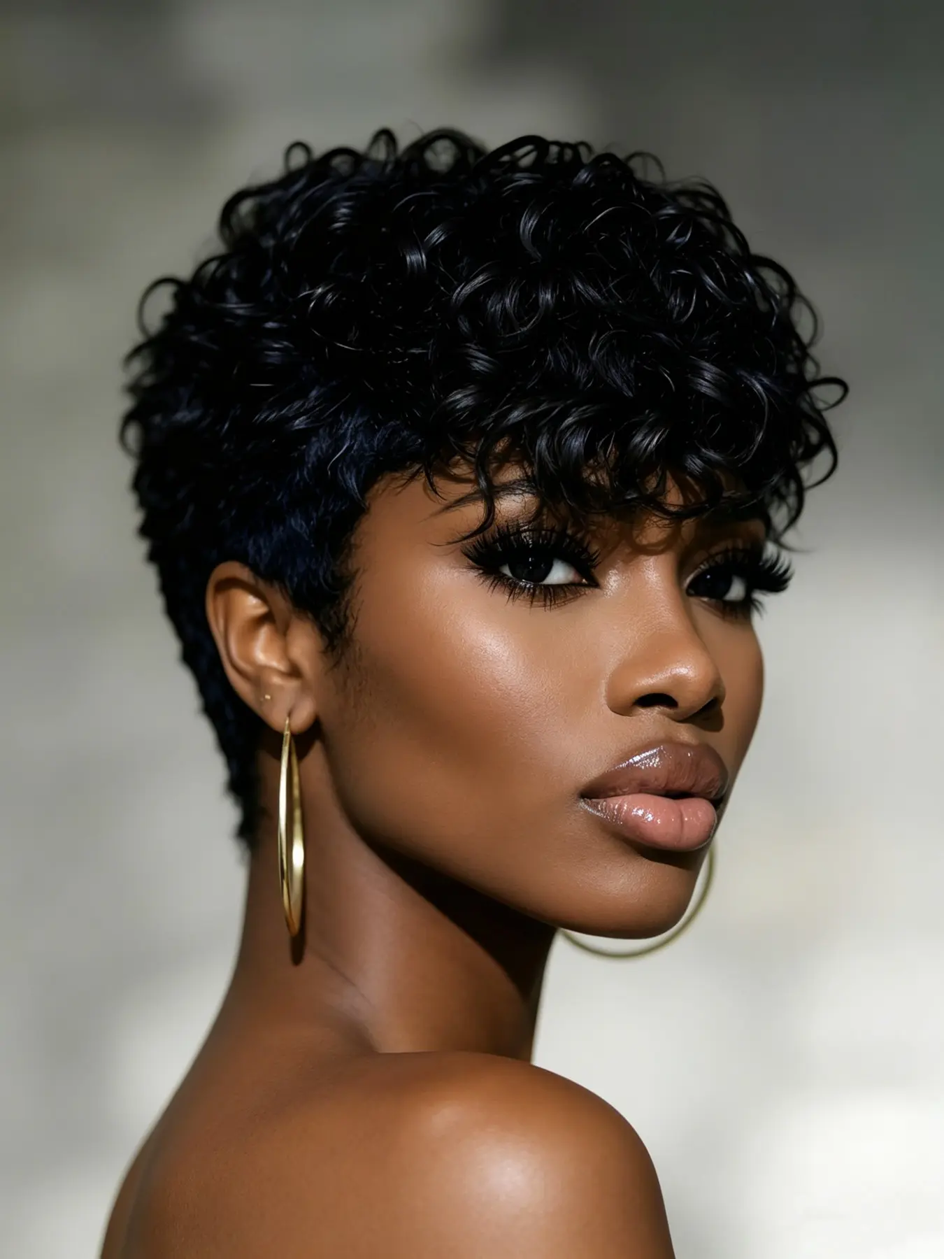 pixie cut wig human hair wig short curly pixie cut wig black color wig for women daily party cosplay use human hair wig pixie wig