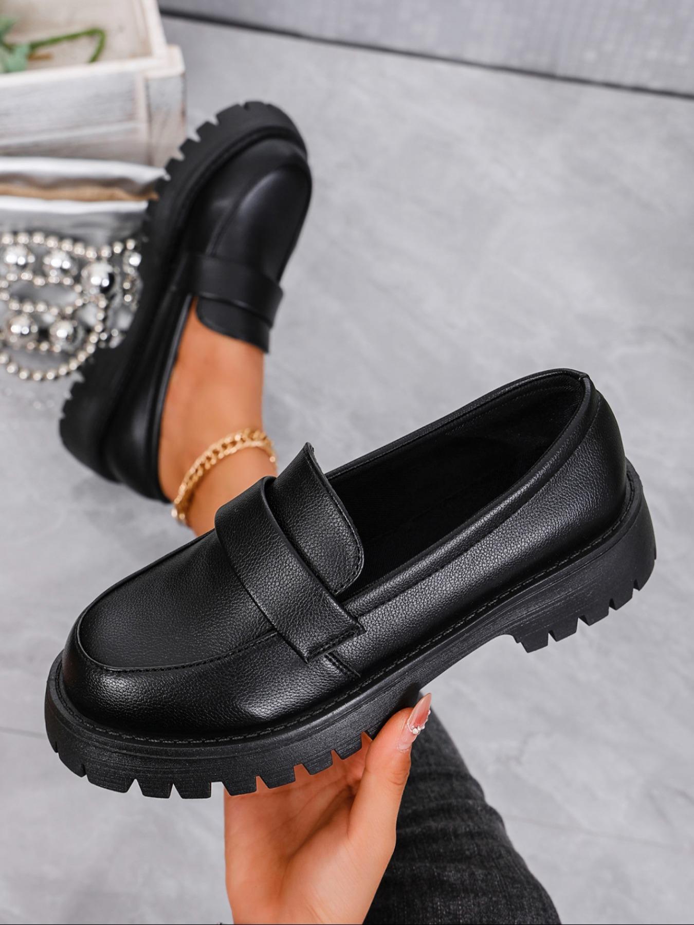 Women's Fashionable Loafers, Casual Comfortable Slip on Shoes for Daily Wear, Commuter Shoes, Non-slip Trendy Shoes for Women