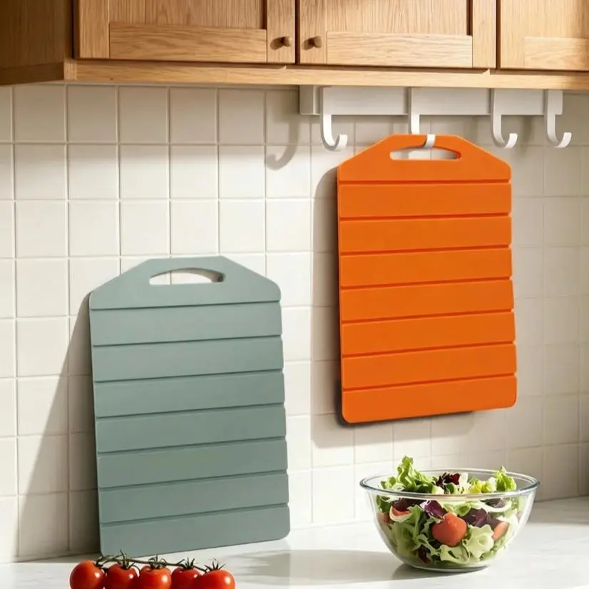 Dual-Use Silicone Cutting Board for Kitchen and Camping, Non-Slip Flexible Chopping Mat, Ideal for Vegetables, Fruits, Grilling, Outdoor Cooking