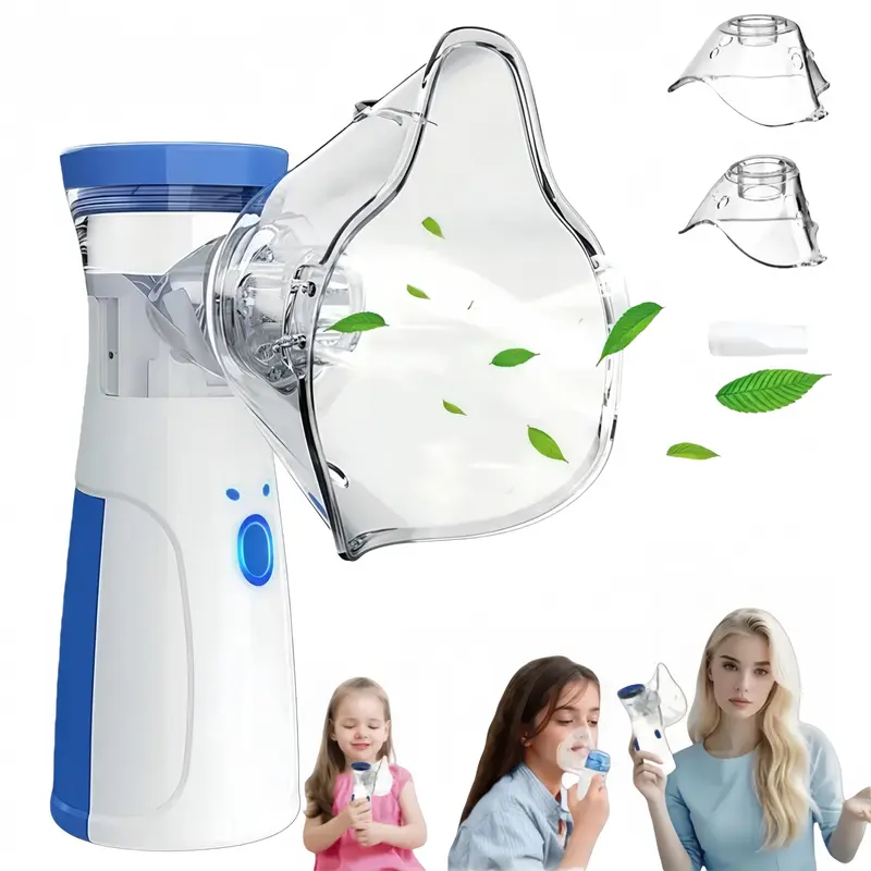Portable Handheld Nebulizer, USB Rechargeable Mist Maker, Electric Atomizer for Breathing Issues, Suitable for Adults & Kids, Ideal for Home & Travel, Ideal Gift, Portable Nebulizer Machine
