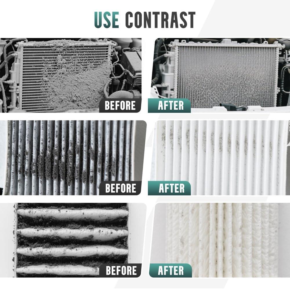 Radiator Cleaning Wand with Air Pipe Quick Connector, 4500 PSI 24'' High Pressure Radiator Cleaning Tool, Quick Water Tank Cleaner for Household Cars Trucks SUV RV (no Switch)