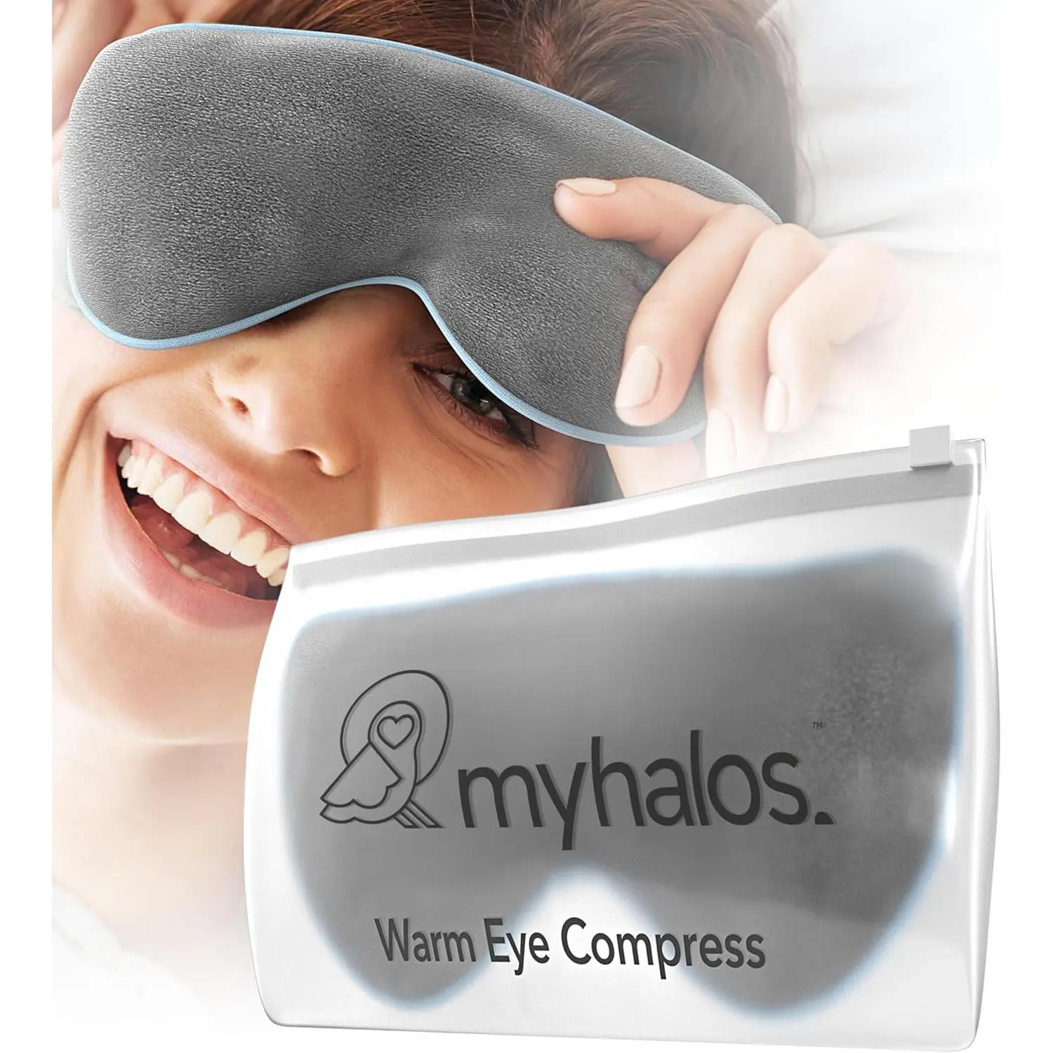 Dry eye hot compress eye mask - steam hot compress eye protection - auxiliary therapy for stye and chalazion - electric heating hot compress pad - treatment of blepharitis with damp heat eye mask.
