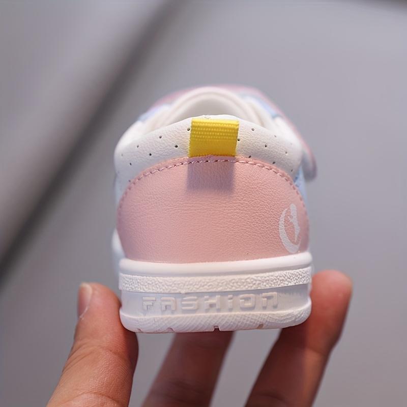 /Children's Shoes Ages 1-2.5-3 Years, Anti-/Simple/Versatile, Toddler Sneakers, School White Shoes, Flat Shoes Girls and Boys Indoor/Outdoor Wear, White/Pink, Boys' Shoes, Girls' Shoes, Casual Sneakers