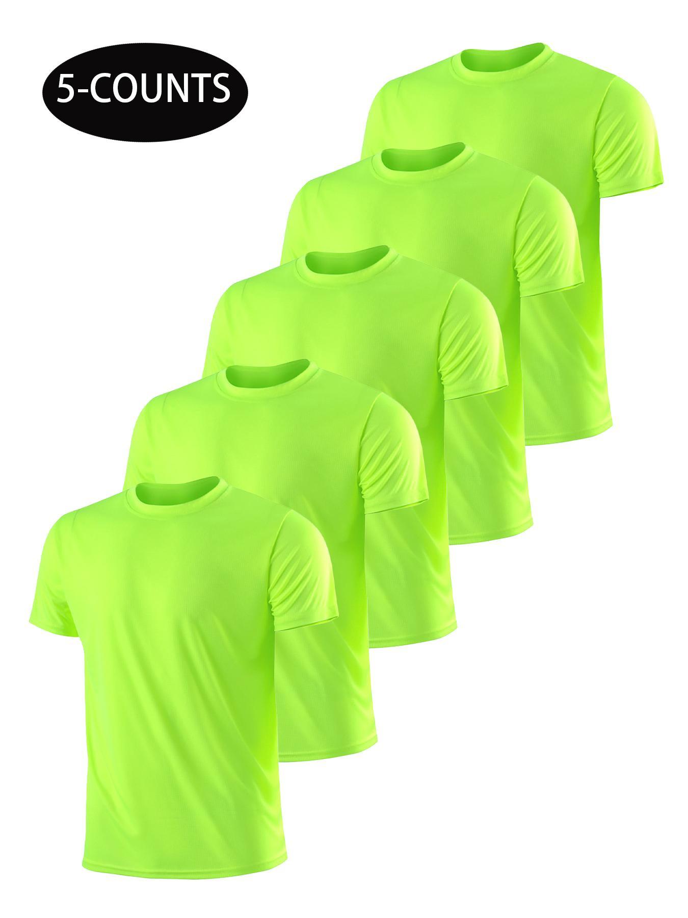 Men's Solid Round Neck Sports Tee, Casual Short Sleeve Crew Neck T-shirt for Outdoor Cycling Surfing Running, Activewear, Men's Sportswear for All Seasons, Gym Clothes, Gym Tops, Workout Rash Guard, Athletic Workout Clothing