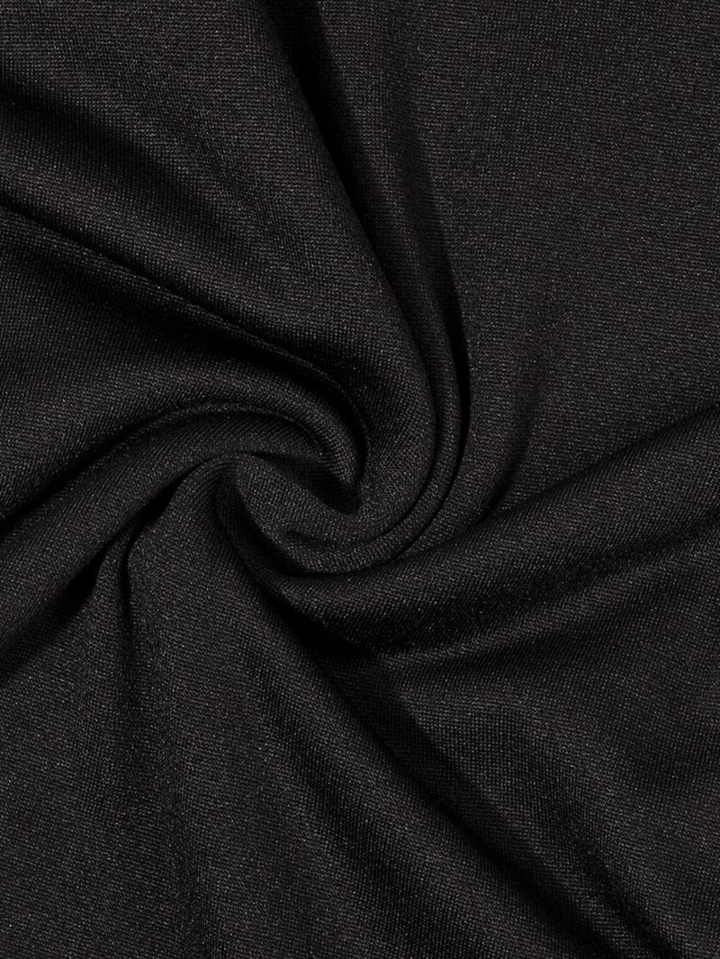 Women's Solid Cut Out Bodysuit, New Trendy Mock Neck Bodysuit with Arm Sleeves, Summer Clothing for Party Club, Ladies Summer Clothes