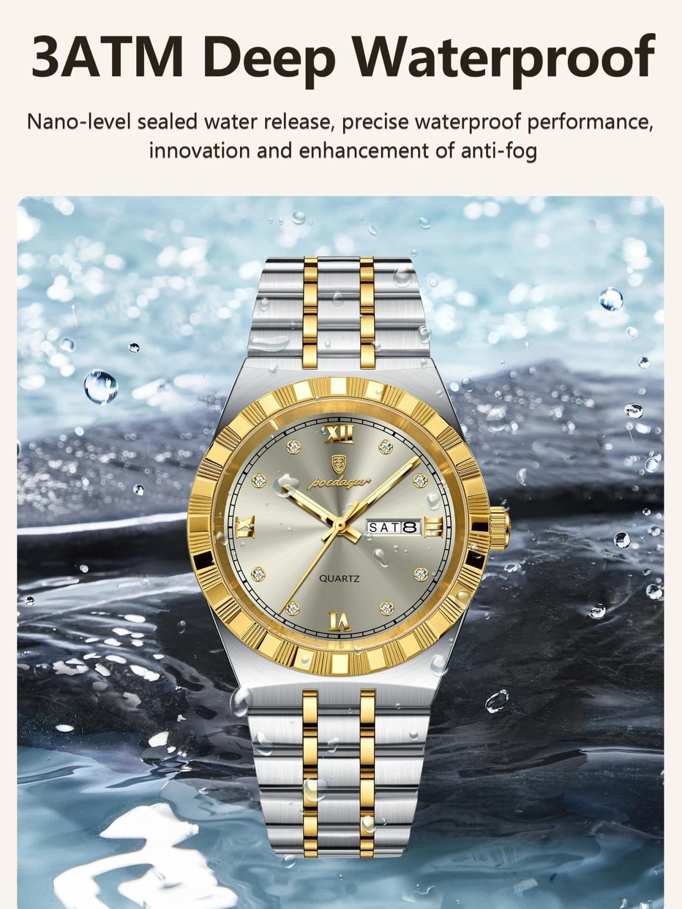 Men's Business Fashion Round Dial Analog Quartz Watch, Fashion Watch for Party, Daily Clothing Decor, Trendy All-match & Exquisite Watch for Birthday Gift with Box, High End Watch, Business Fashion Watches