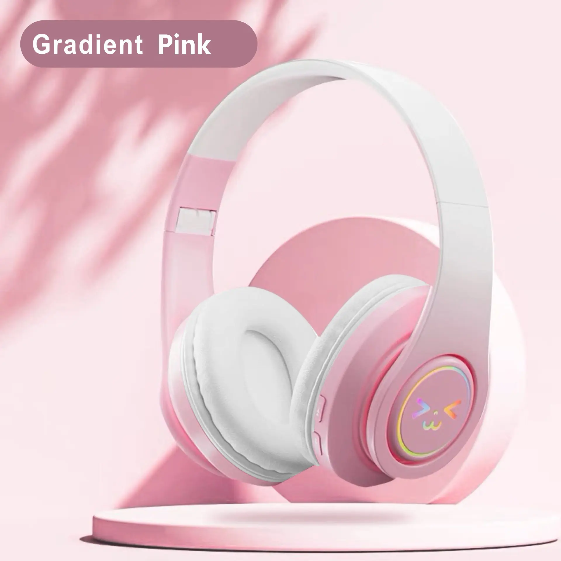 Wireless Headphones, Over-ear Design Headphone with Light Effect, Foldable Folding Headphones Suitable for Gaming, Office, Queue, Audio, Electronic Audio Headset