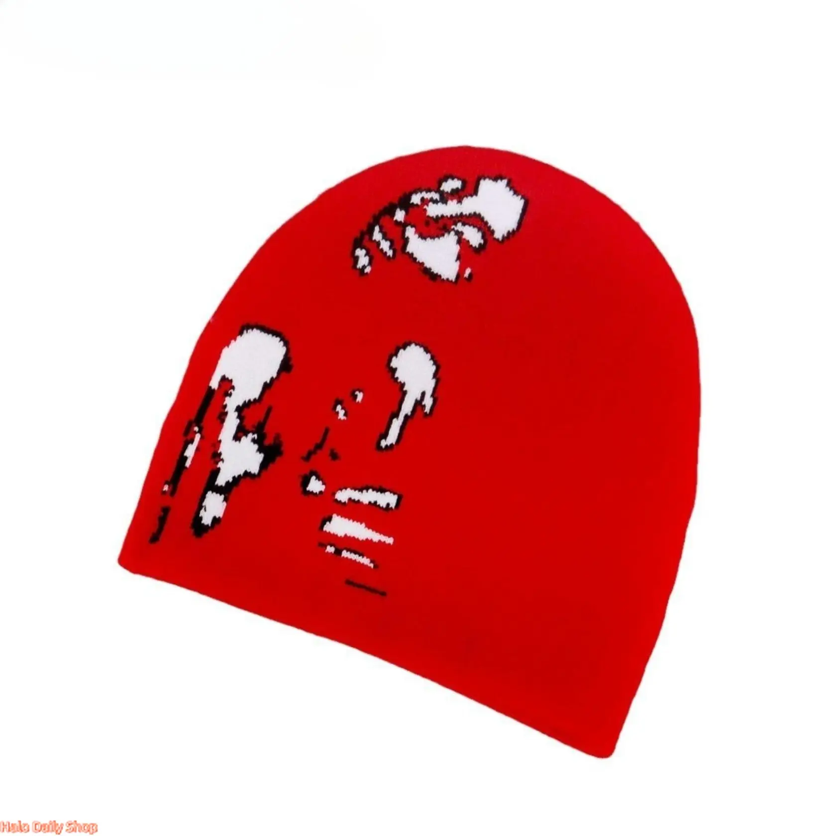 2026 New Trendy Personalized Jacquard Knitted Beanie - Cotton Blend, Soft Thick Knit Material, Stretch Fit Sports & Outdoor Hat for European Users, Daily Warm Autumn-Winter Beanies, One Size