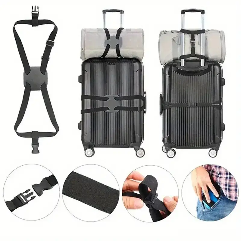 Travel Luggage Fixing Strap, Multi Adjustable Extra Bag Holder Belt