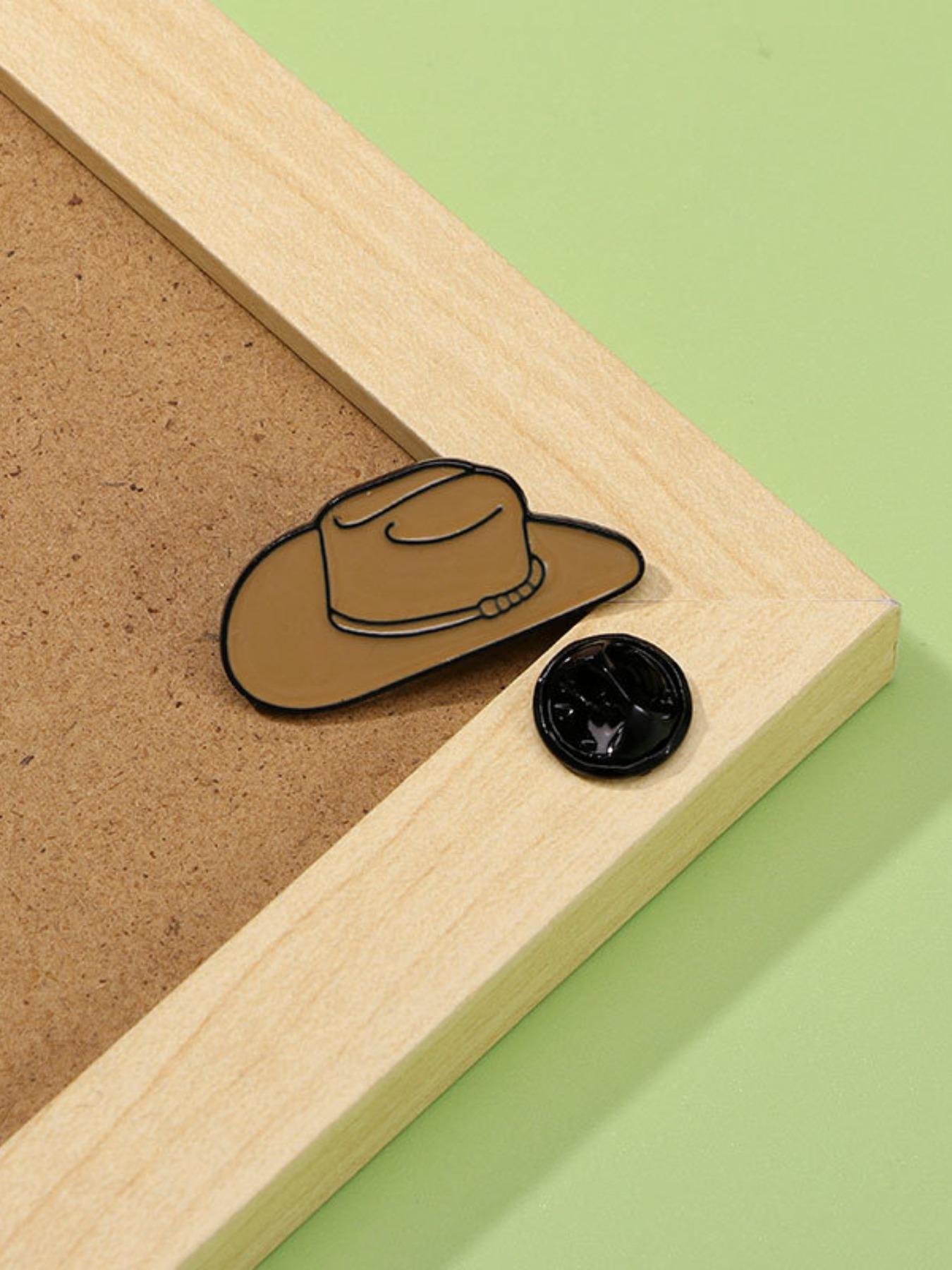 New Cowboy Hat Design Brooch, Enamel Pin, Hat Pins Suitable for Backpacks, Jeans, Scarves, Hats Decoration, Trendy All-match & Exquisite Brooch for Birthday Gift