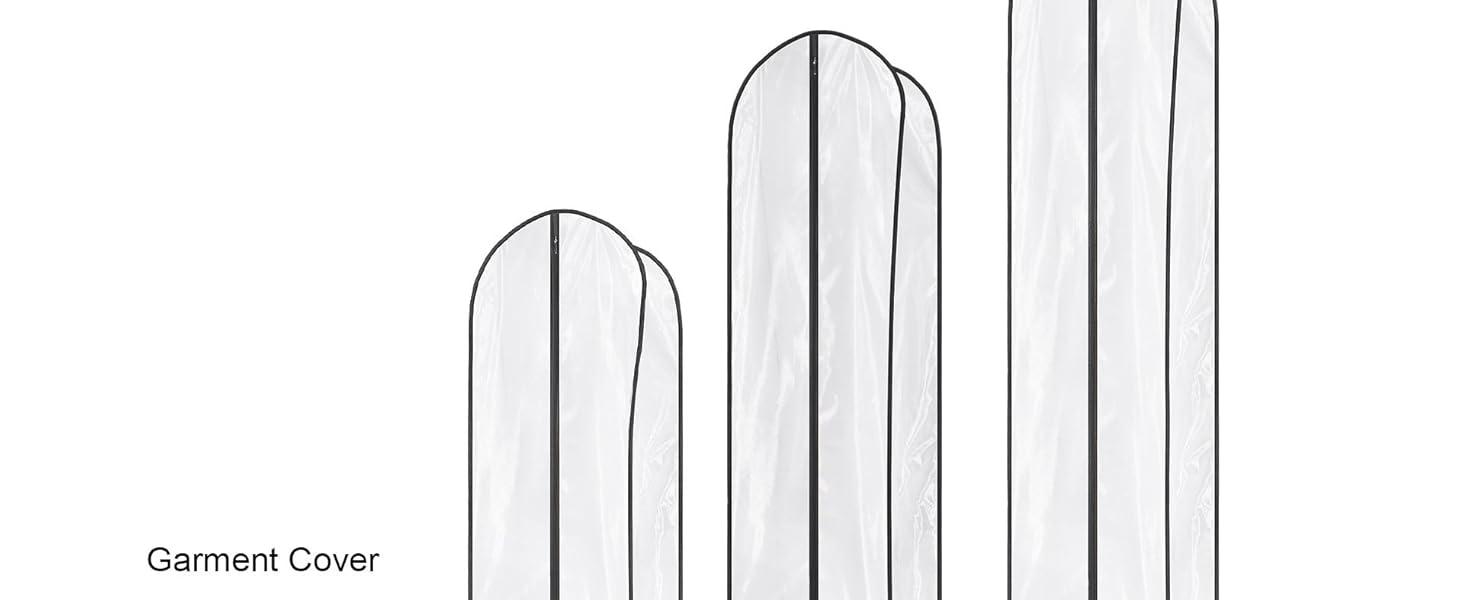 Breathable 72" Long Dress Bags for Gowns, Silky Wedding Dress Storage Bags with 7" Gusset, Wrinkle-Free Closet Organizer for Evening & Puffy Dresses, Set of 2