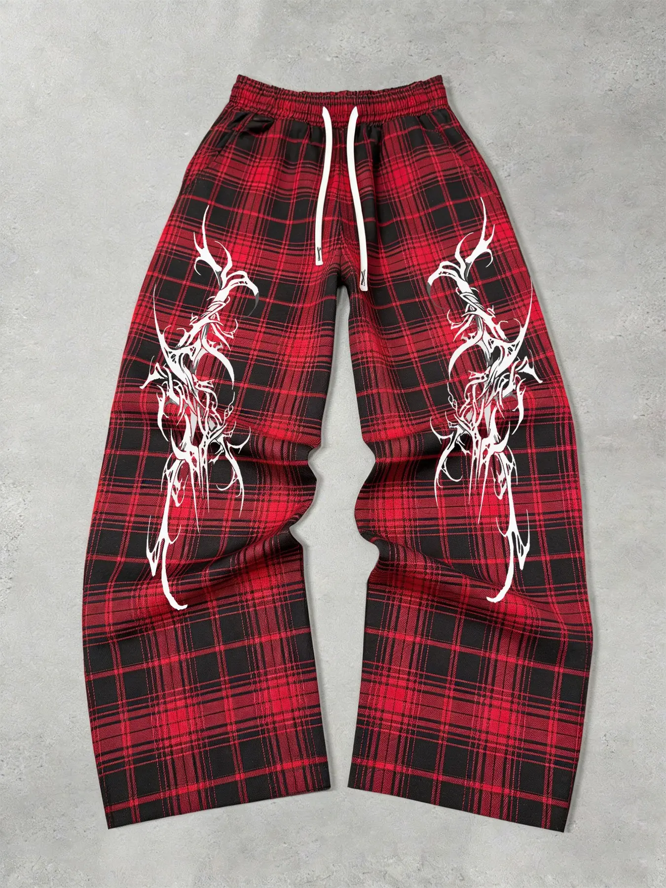 Men's Fashion Plaid Pants, Checkered Print Long Pants, Slim-Fitting Streetwear for Fall & Winter, Trendy Men's Clothing