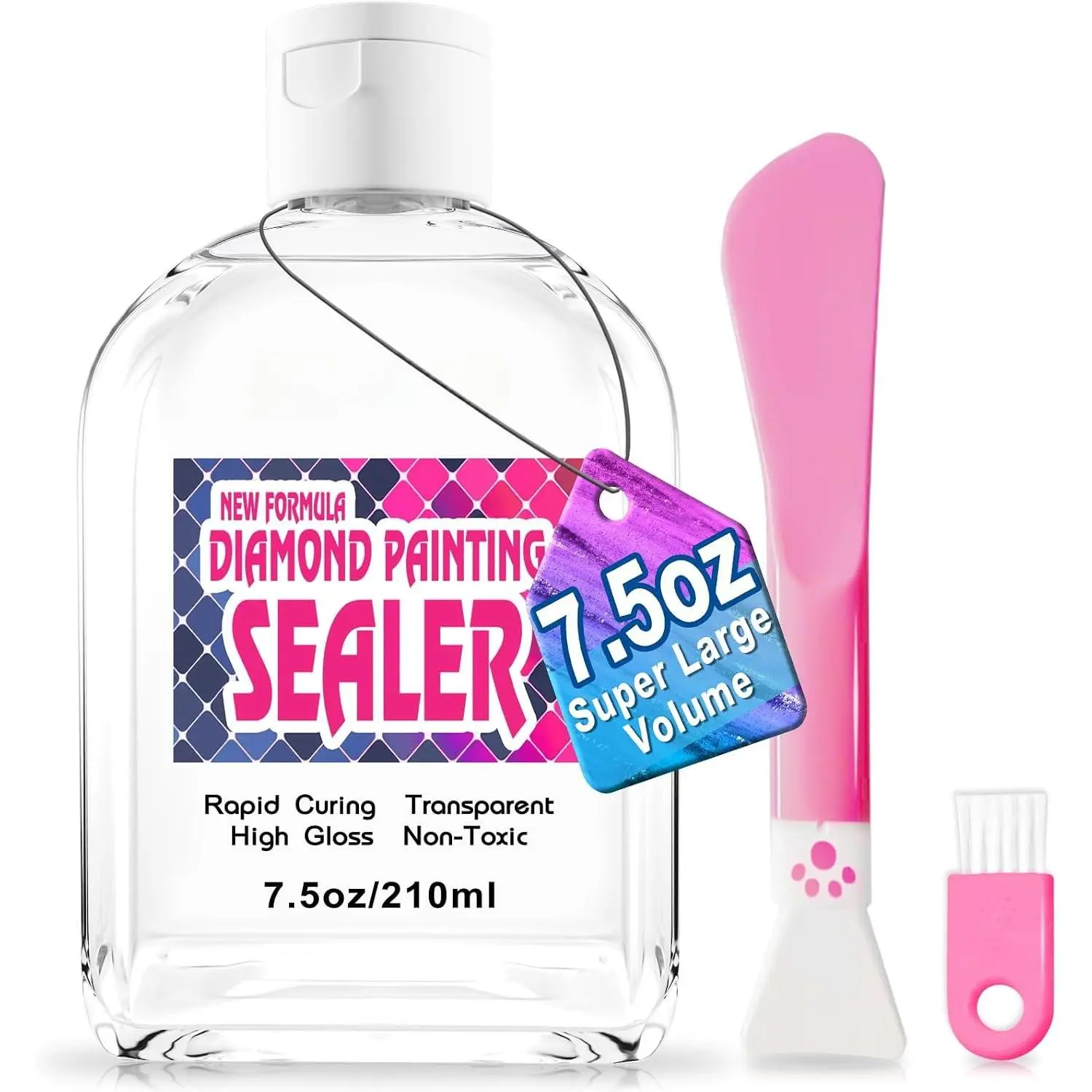 210ML Painting Sealer Kit with Brushes - Gloss Finish Jigsaw Puzzle Glue, Paint-Protecting DIY Art Accessories for Adults, Jigsaws, Protects Paint