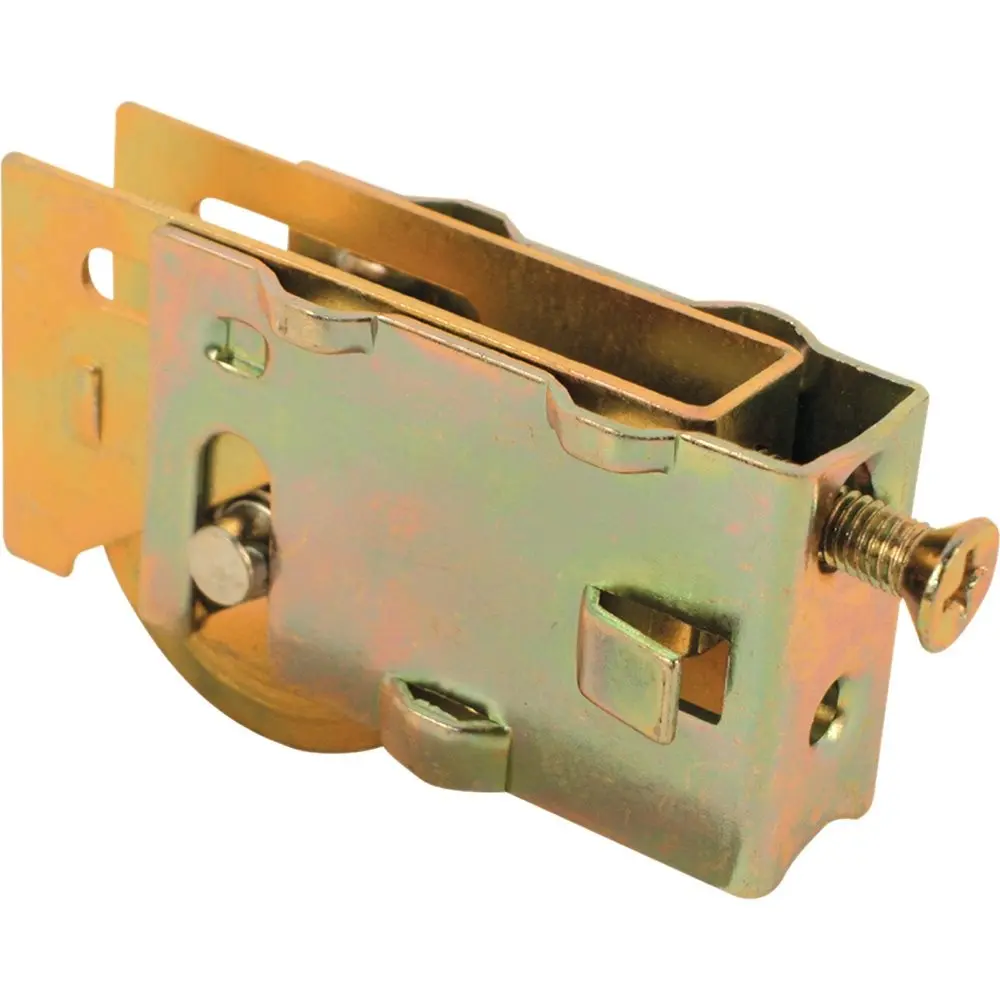 D 1688 1-1/4 Inch Steel Ball Bearing Sliding Door Roller Assembly, Single Pack, Yellow Zinc PlatedGift