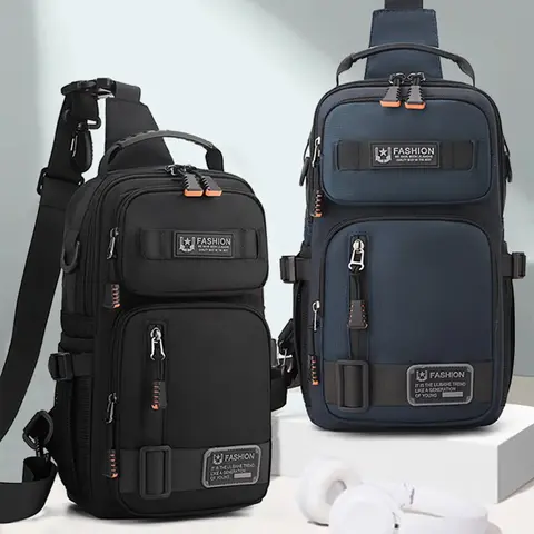 Men's Large Capacity Multi-Pocket Chest Bag, Sling Bags, Single Shoulder Crossbody Pack, Lightweight Travel Sports Pouch for Daily Use #GLOBAL PICKS