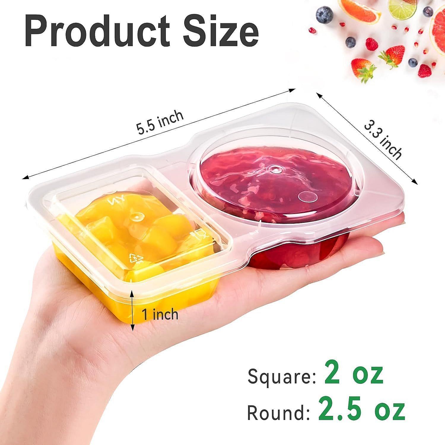 Double Compartment Snack Containers 20/40Pcs, Reusable Leakproof Snackle Box, BPA-Free Lunch Containers for Kids School Camping Party Meal Prep Double Compartment Snack Containers 20/40Pcs, Reusable Leakproof Snackle Box, BPA-Free Lunch Containers for Kids School Camping Party Meal Prep