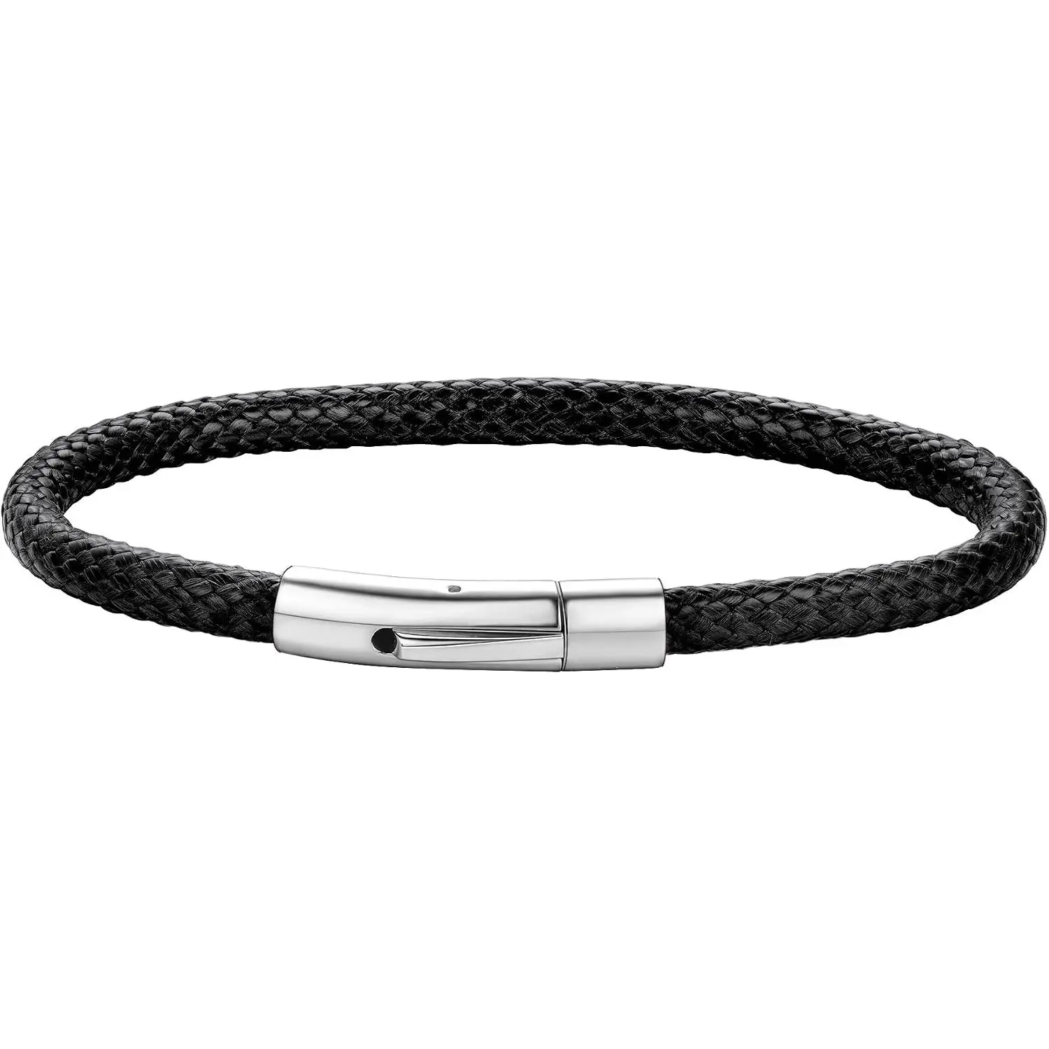 Personalized Mens Leather Wrist Cuff Bracelets with Custom Beads,  Wax Rope Braided Cord Bracelet Engraved with Names for Men Women, 7-8.7 inch Length, Send  Box